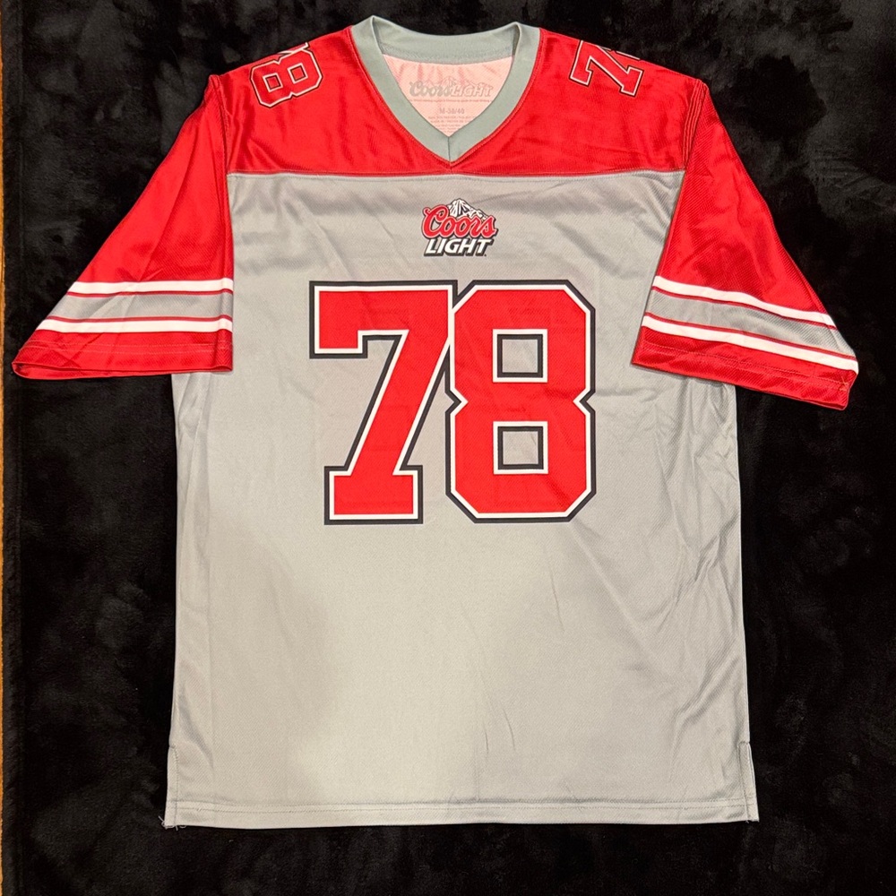 Men's Red and Gray Coors Jersey